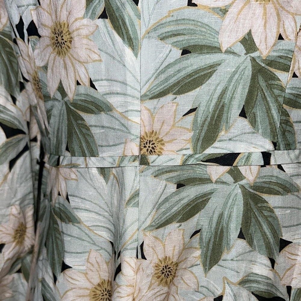 Tuckernuck Floral Long Sleeve Dress - Green and White - Picture 14 of 16